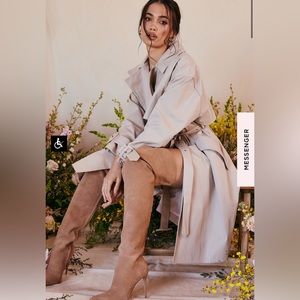 HOUSE OF CB MERIELLE trench coat classic vintage style new york coat